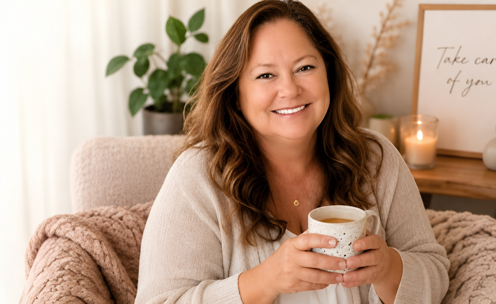 Woman enjoying her Just for You Box self-care moment